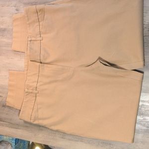 NEW YORK & COMPANY STRETCH KHAKI PANTS, EUC